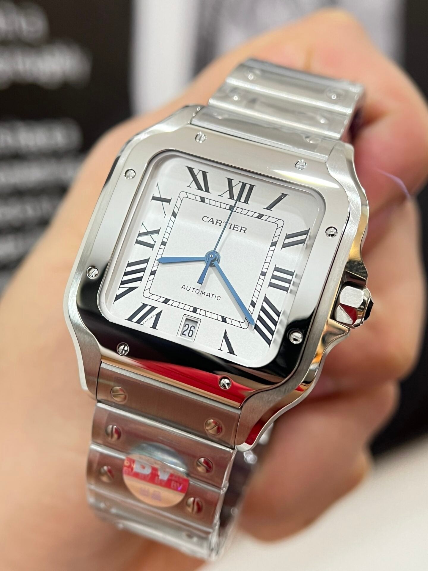 Cartier Santos WSSA0018 Watch White Dial 39.8mm