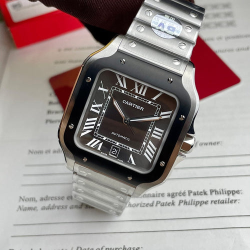 Cartier Santos WSSA0037 Watch Grey Dial 39.8mm