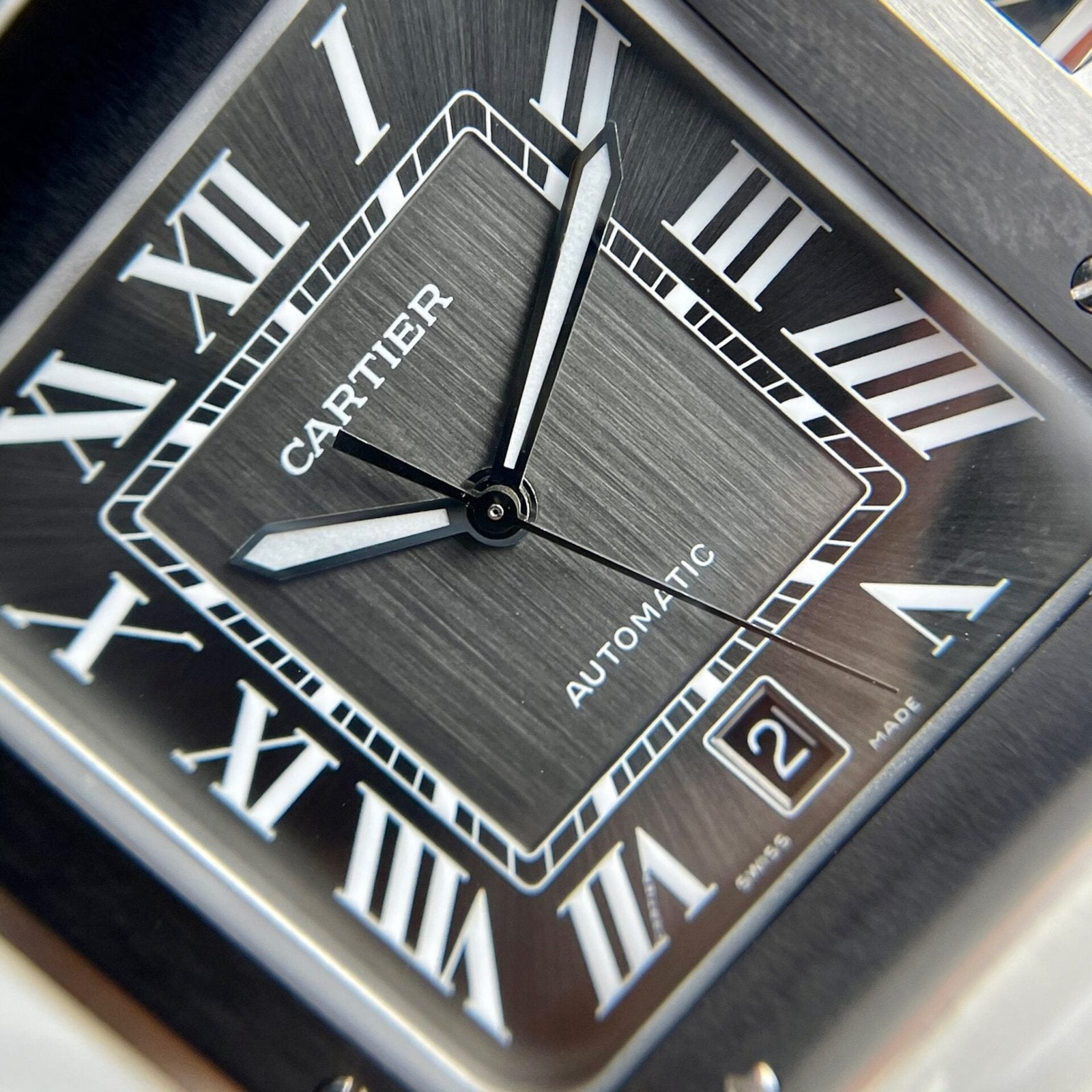 Cartier Santos WSSA0037 Watch Grey Dial 39.8mm