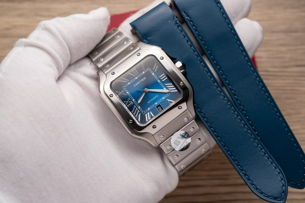 Cartier Santos De Cartier WSSA0013 Wath Blue Dial 39.8mm