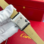 Cartier Tank Must Extra-Large Model Watch White Dial Leather Strap 31x41mm