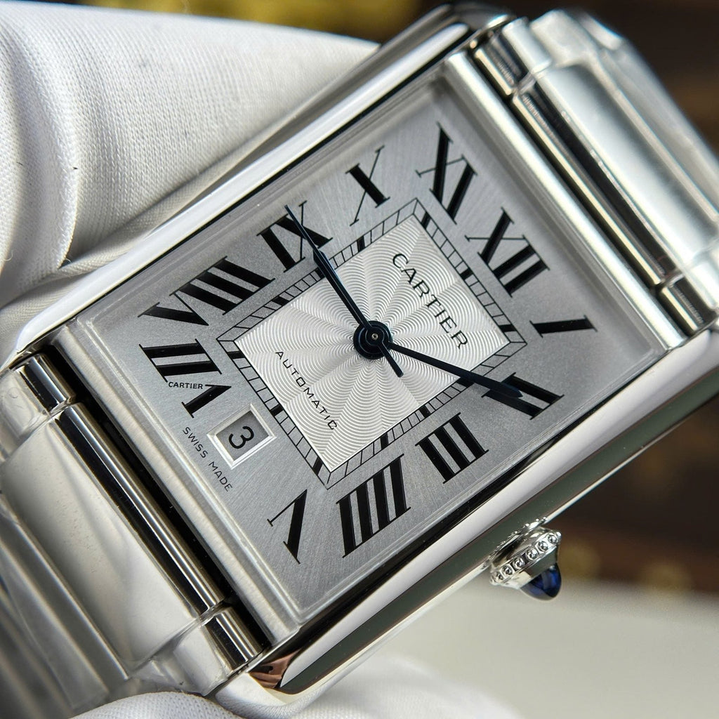 Cartier Tank Must Extra-Large Model Watch White Dial Metal Wire 31x41mm