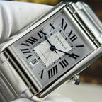 Cartier Tank Must Extra-Large Model Watch White Dial Metal Wire 31x41mm