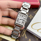 Cartier Watch Tank Must White Dial Metal Wire 31x41mm