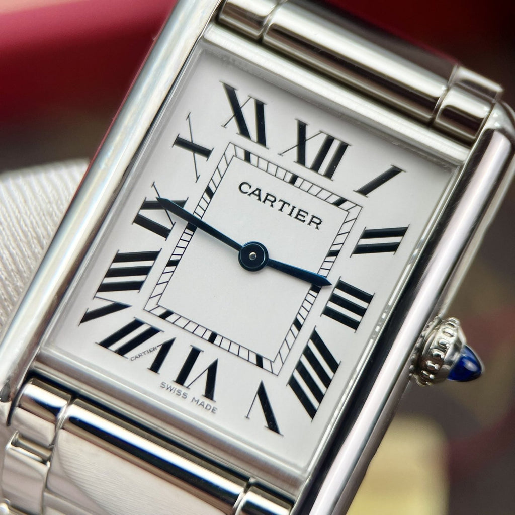Cartier Watch Tank Must White Dial Metal Wire 31x41mm