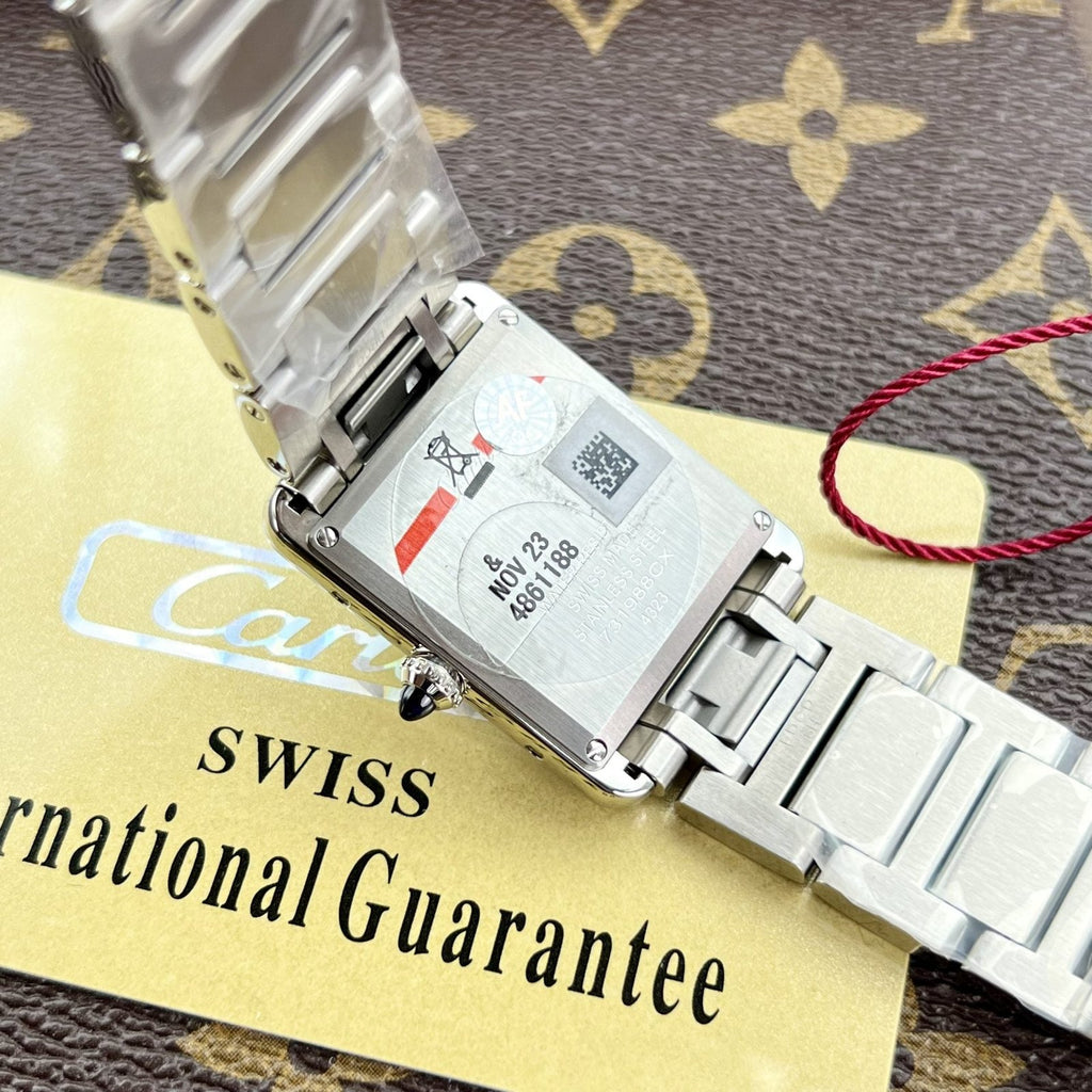 Cartier Watch Tank Must White Dial Metal Wire 31x41mm