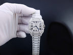 Cartier Santos With Full Diamond Moissanite 35mm