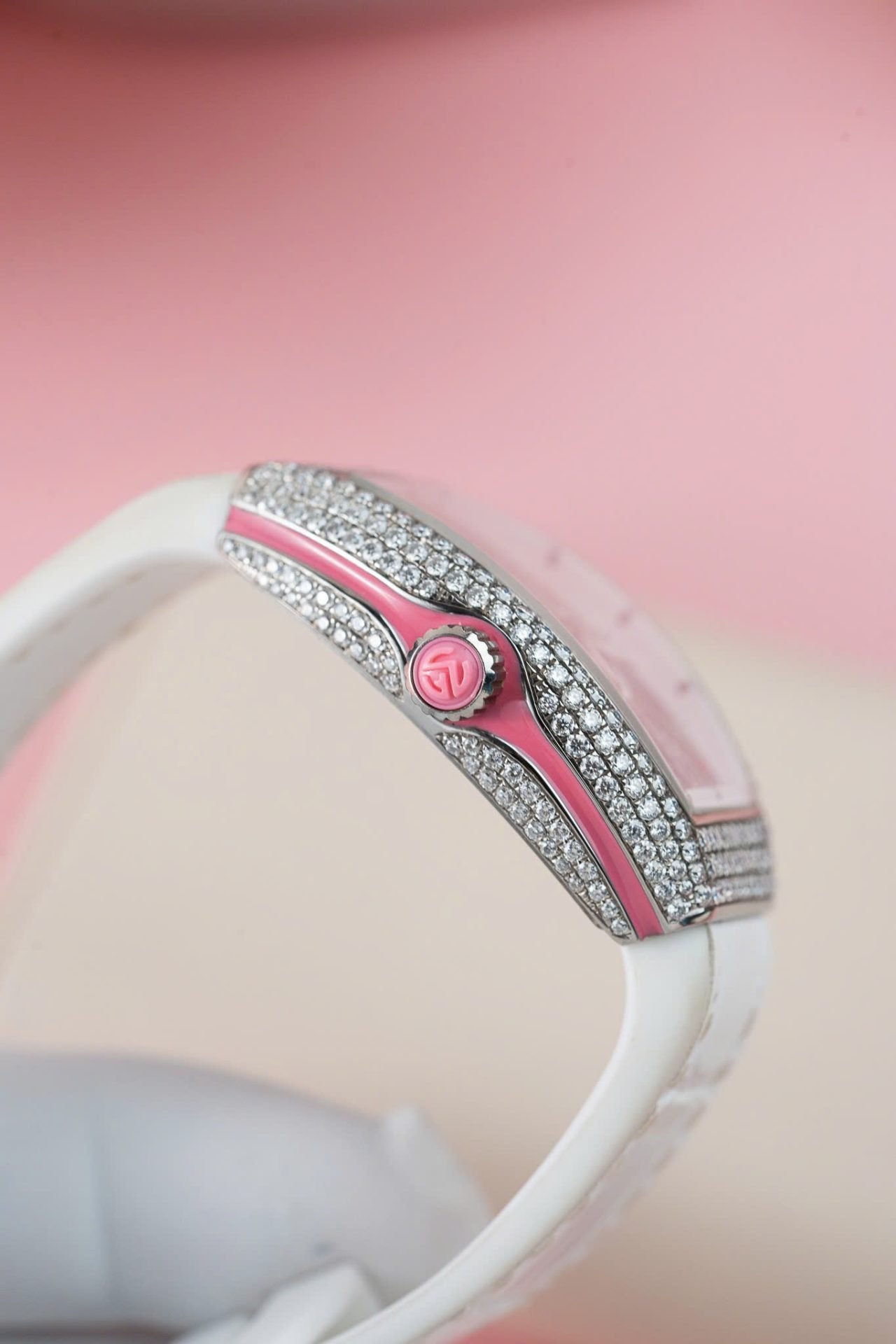 Franck Muller V32 Watch Custom Diamonds Moissanite 36mm