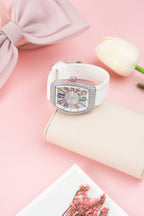 Franck Muller V32 Watch Custom Diamonds Moissanite 36mm