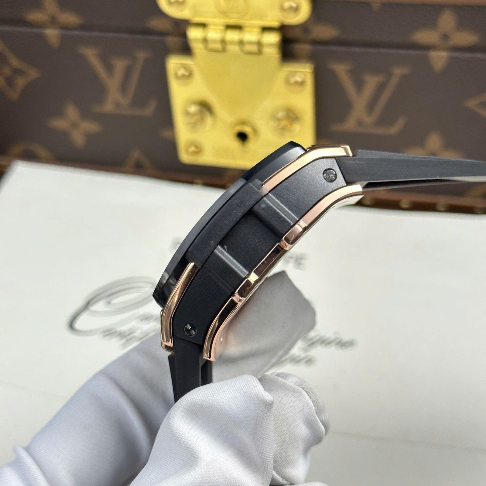 Hublot Spirit Of Big Bang King Gold Watch Bezel Black Ceramic 42mm