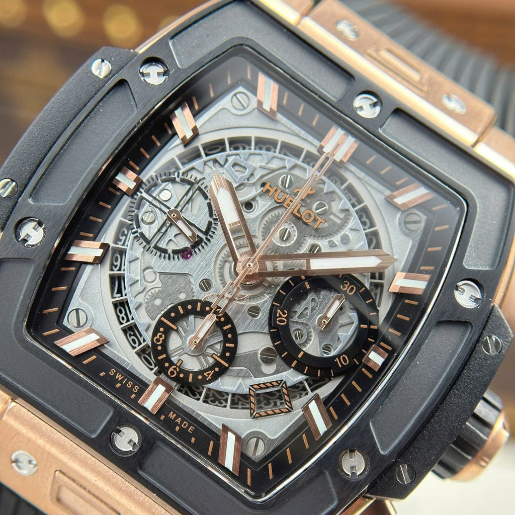 Hublot Spirit Of Big Bang King Gold Watch Bezel Black Ceramic 42mm