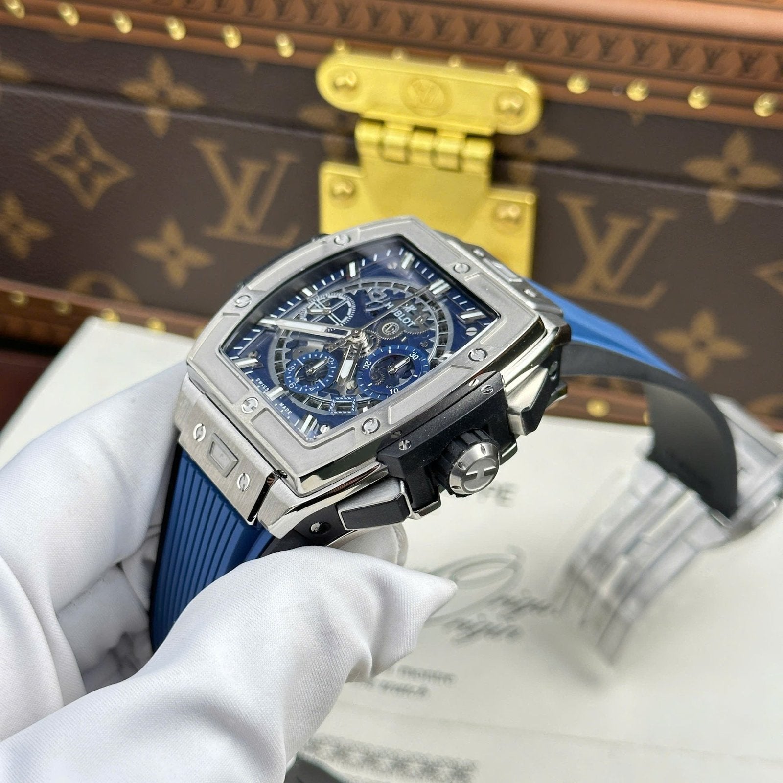 Hublot Spirit Of Big Bang Titanium Watch Dial Blue 42mm