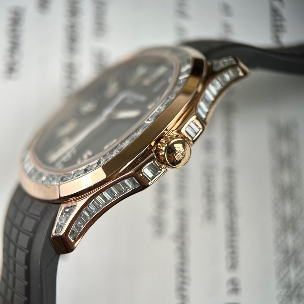 Patek Philippe Aquanaut 5167R Watch Gold Wrapped Moissanite 40mm