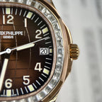 Patek Philippe Aquanaut 5167R Watch Gold Wrapped Moissanite 40mm