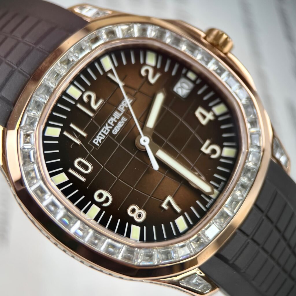 Patek Philippe Aquanaut 5167R Watch Gold Wrapped Moissanite 40mm