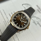 Patek Philippe Aquanaut 5167R Watch Gold Wrapped Moissanite 40mm