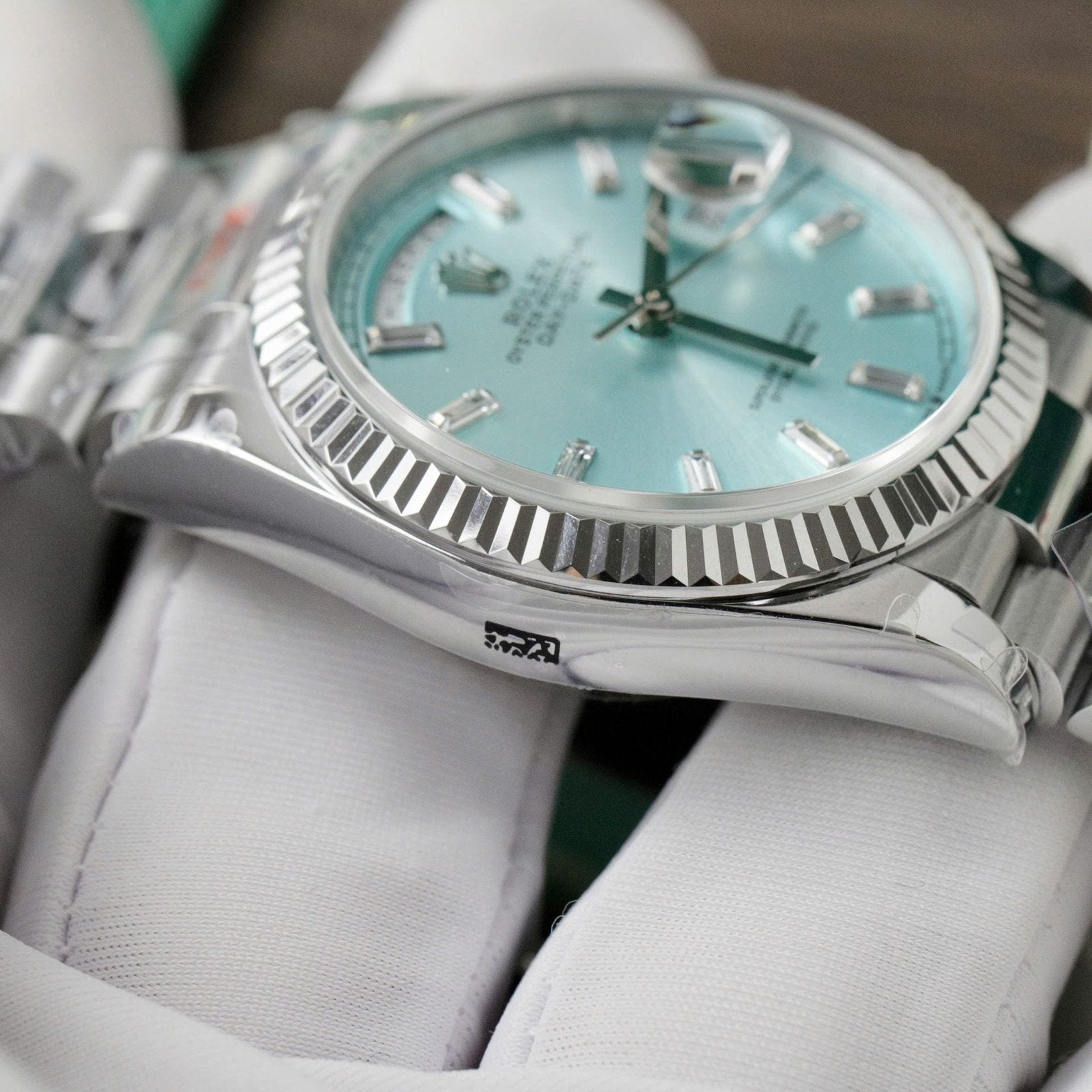 Rolex Day-Date 128236 Dial Ice Blue Watch 36mm