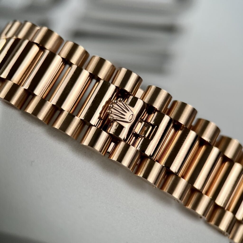 Rolex Day-Date Watch Gold Wrapped + Diamonds Moissanite Baguette 36mm