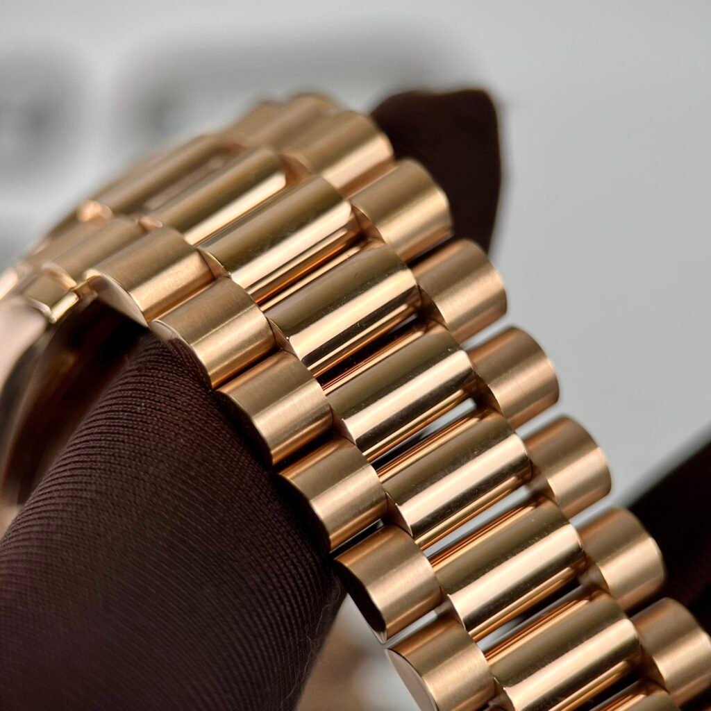 Rolex Day-Date Watch Gold Wrapped + Diamonds Moissanite Baguette 36mm