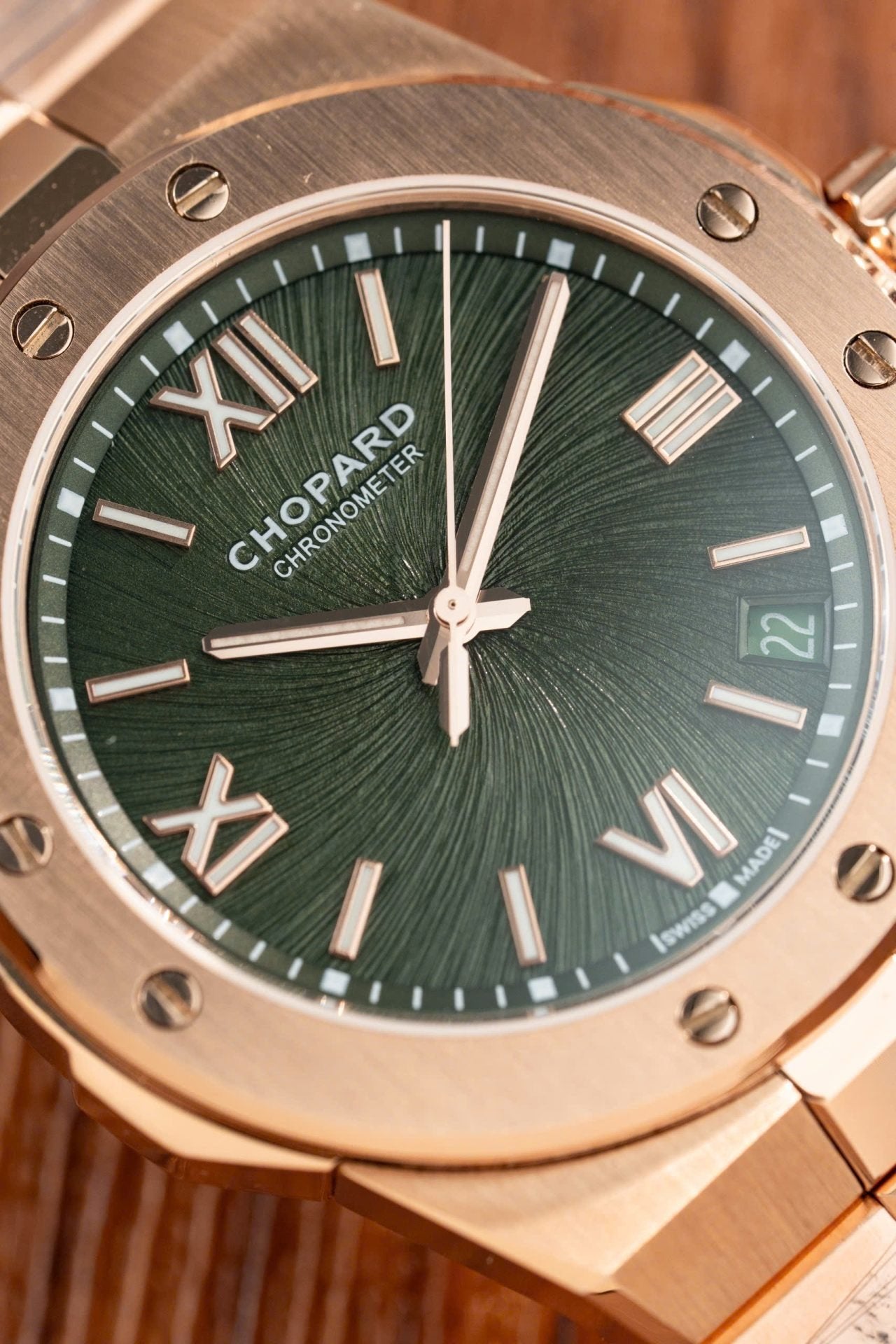 Chopard Alpine Eagle Rose Gold Watch Dial Green 41mm