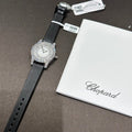 Chopard  Watch With Moissanite Diamond Leather Strap 30mm