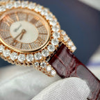 Chopard  Watch With Moissanite Diamonds 18K Gold Wrapped 34mm