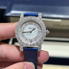 Chopard Watch With Moissanite Diamonds Leather Strap 30mm