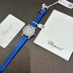 Chopard Watch With Moissanite Diamonds Leather Strap 30mm