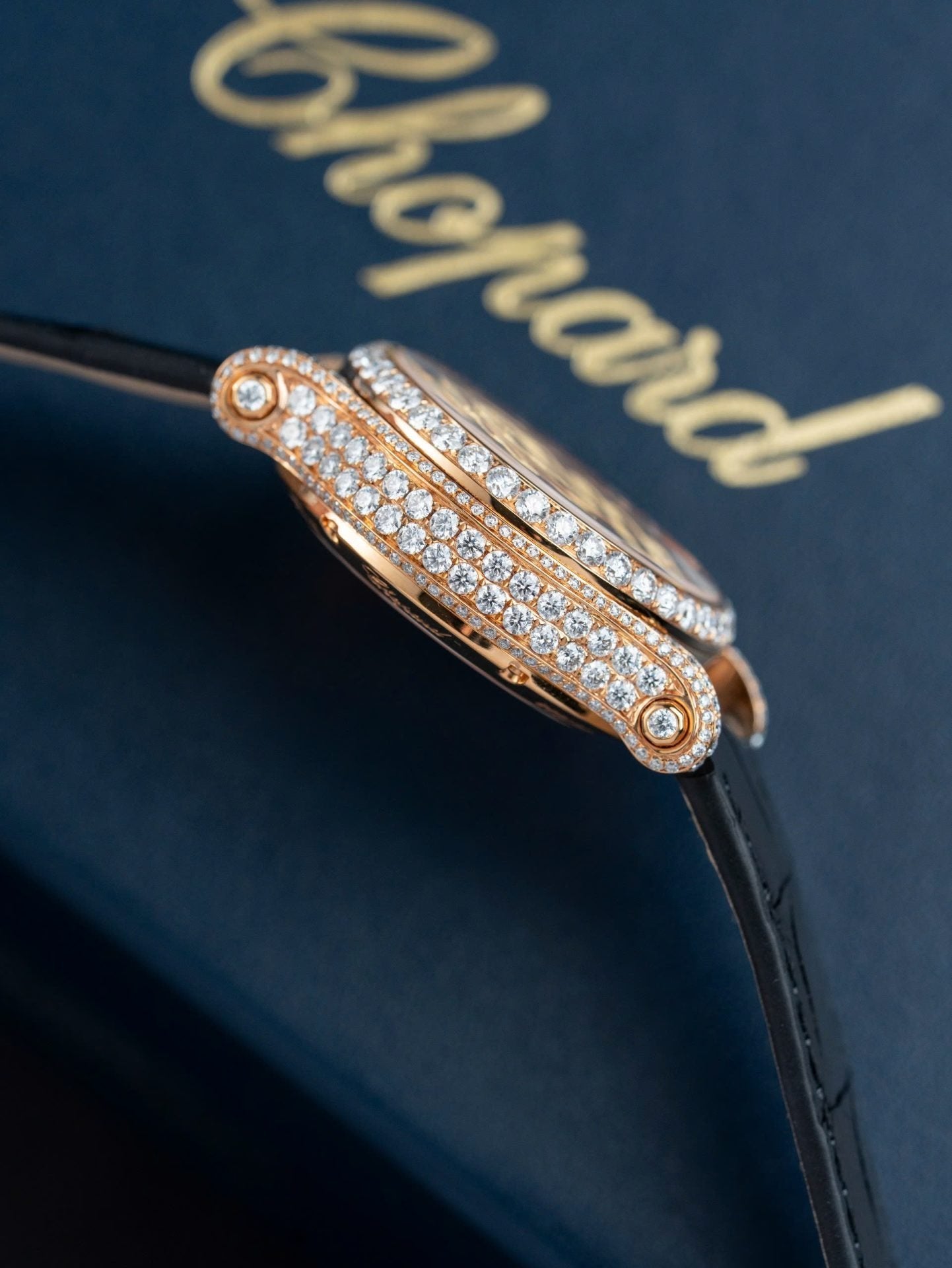 Chopard Happy 274891 Watch Synthetic Diamonds + 18K Gold Wrapped 36mm