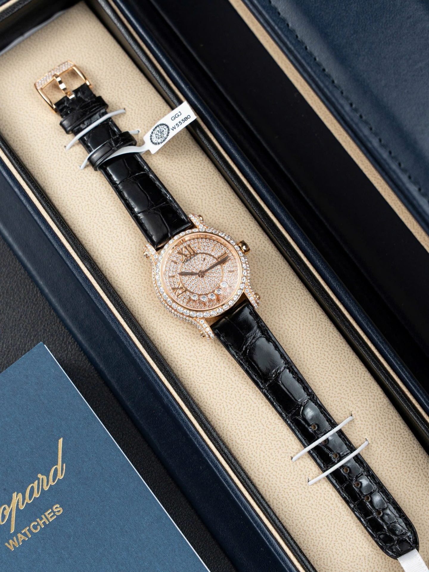 Chopard Happy 274891 Watch Synthetic Diamonds + 18K Gold Wrapped 36mm