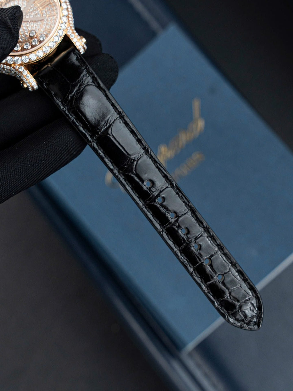 Chopard Happy 274891 Watch Synthetic Diamonds + 18K Gold Wrapped 36mm