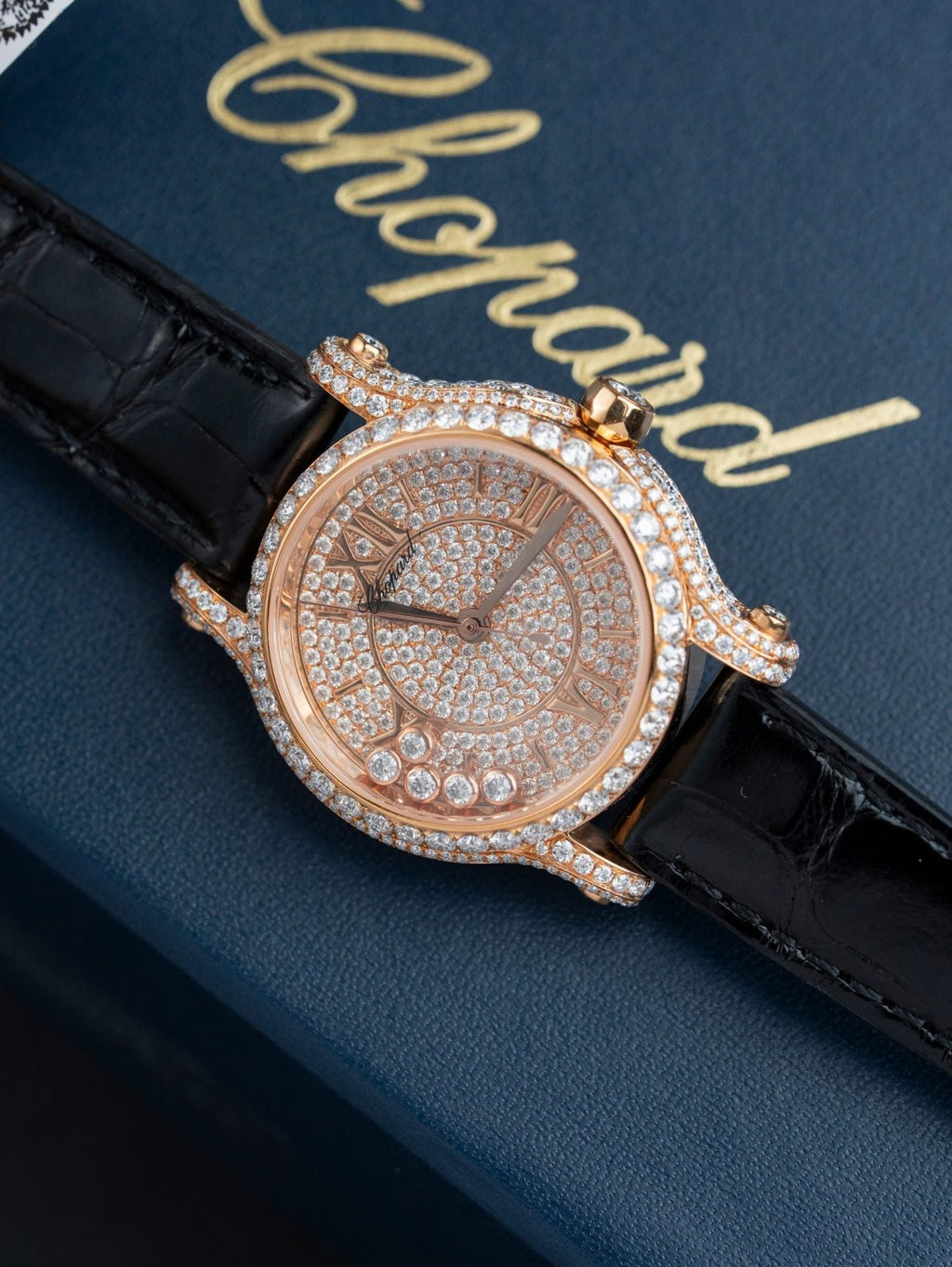 Chopard Happy 274891 Watch Synthetic Diamonds + 18K Gold Wrapped 36mm