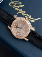 Chopard Happy 274891 Watch Synthetic Diamonds + 18K Gold Wrapped 36mm