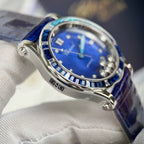 Chopard Happy Sport Watch Blue Dial Leather Strap 36mm
