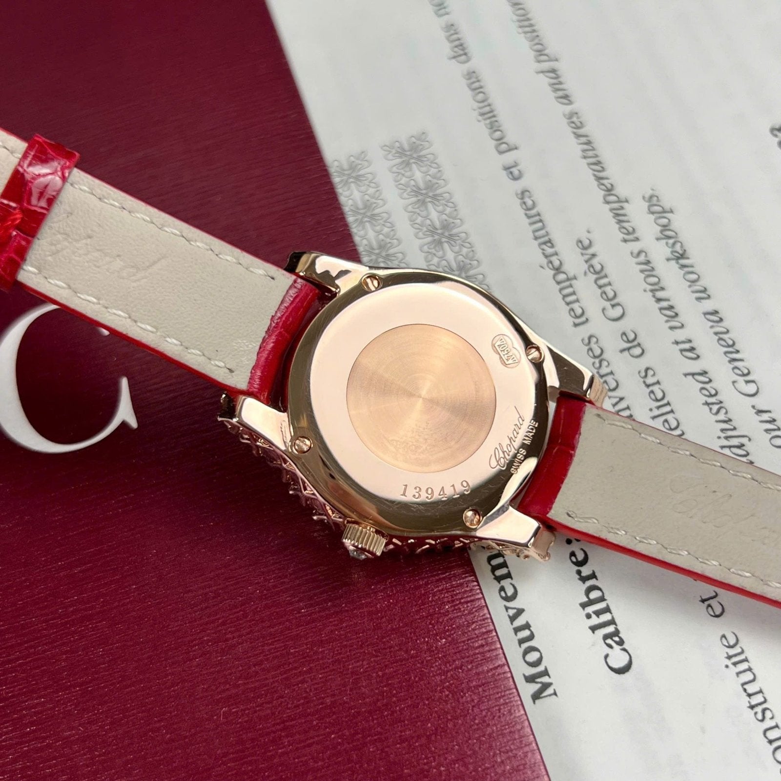 Chopard L’Heure Watch 18K Gold Wrapped + Diamonds Moissanite 36mm