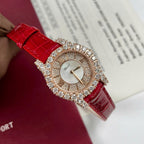 Chopard L’Heure Watch 18K Gold Wrapped + Diamonds Moissanite 36mm