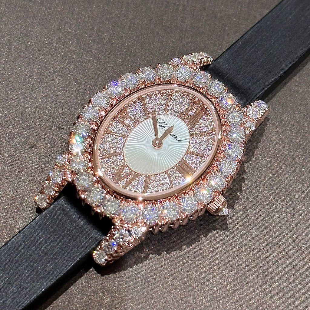 Chopard Gold Wrapped Women’s Watch Moissanite Diamonds 34mm