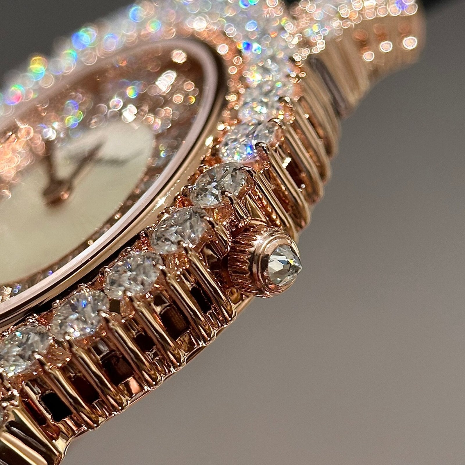 Chopard Gold Wrapped Women’s Watch Moissanite Diamonds 34mm