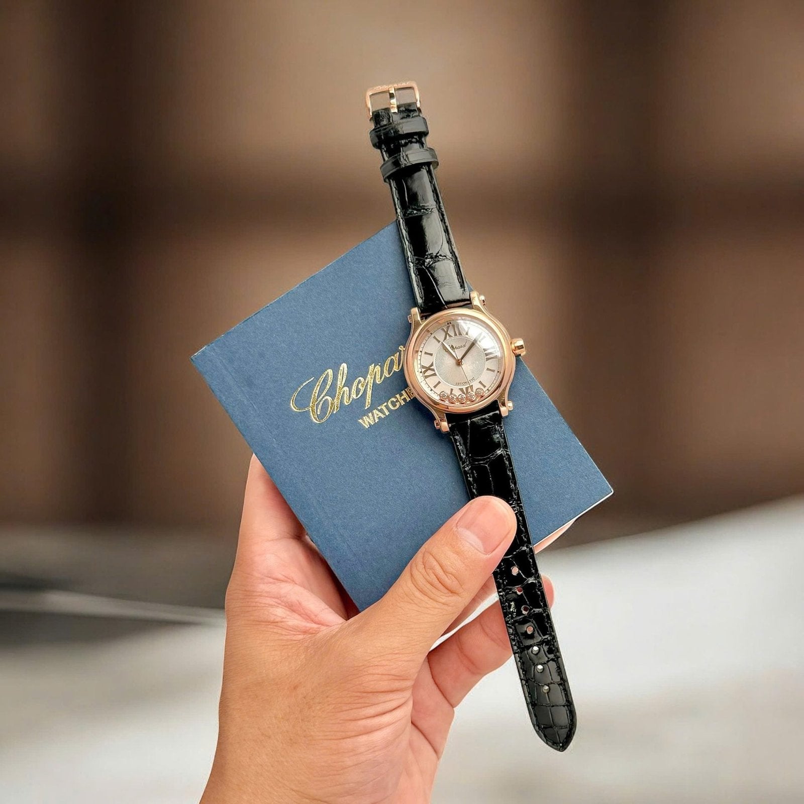Chopard Happy Sport Women Luxury Watch Rose Gold Plated Automatic Movement 36mm