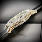 Chopard Mother Of Pearl Dial Watch Full Diamond Moissanite 34mm