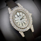 Chopard Mother Of Pearl Dial Watch Full Diamond Moissanite 34mm