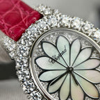 Chopard Women’s Watch Red Full Moissanite Diamond 34mm