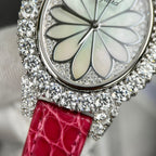 Chopard Women’s Watch Red Full Moissanite Diamond 34mm