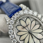 Chopard Women’s Watch Full Diamond Moissanite Blue 34mm