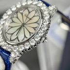 Chopard Women’s Watch Full Diamond Moissanite Blue 34mm