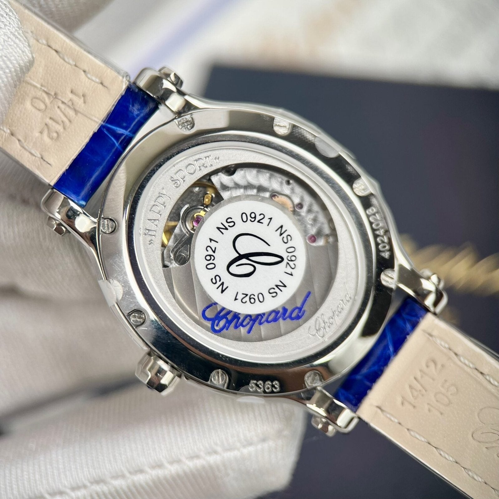 Chopard Women’s Watch With Diamond Moissanite Blue 34mm
