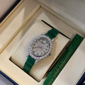 Chopard Women Green Watch Custom Diamonds Moissanite 34mm