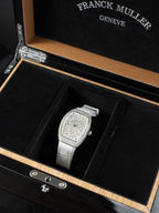 Franck Muller V32 White Watch Moissanite Diamonds 36mm