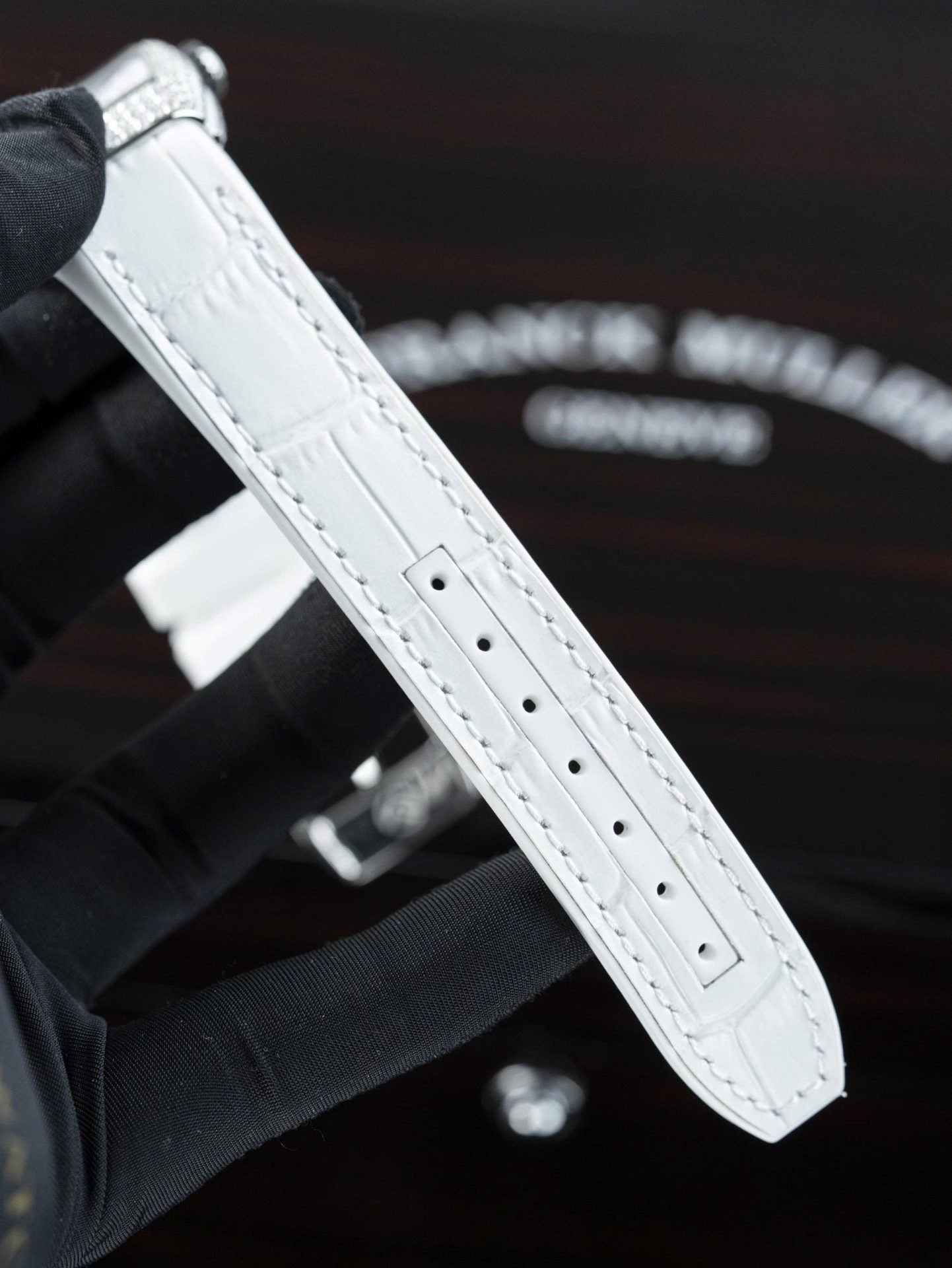 Franck Muller V32 White Watch Moissanite Diamonds 36mm