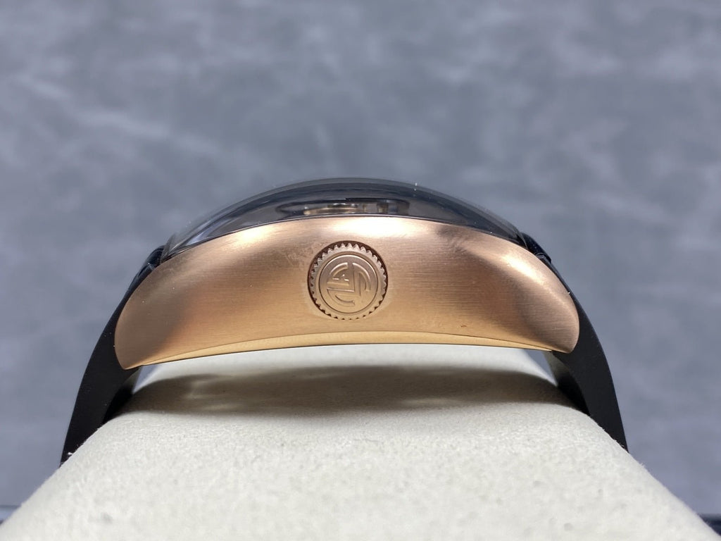 Franck Muller High End Watch Curvex CX Grand Central Tourbillon Skeleton Rose Gold 36x53mm